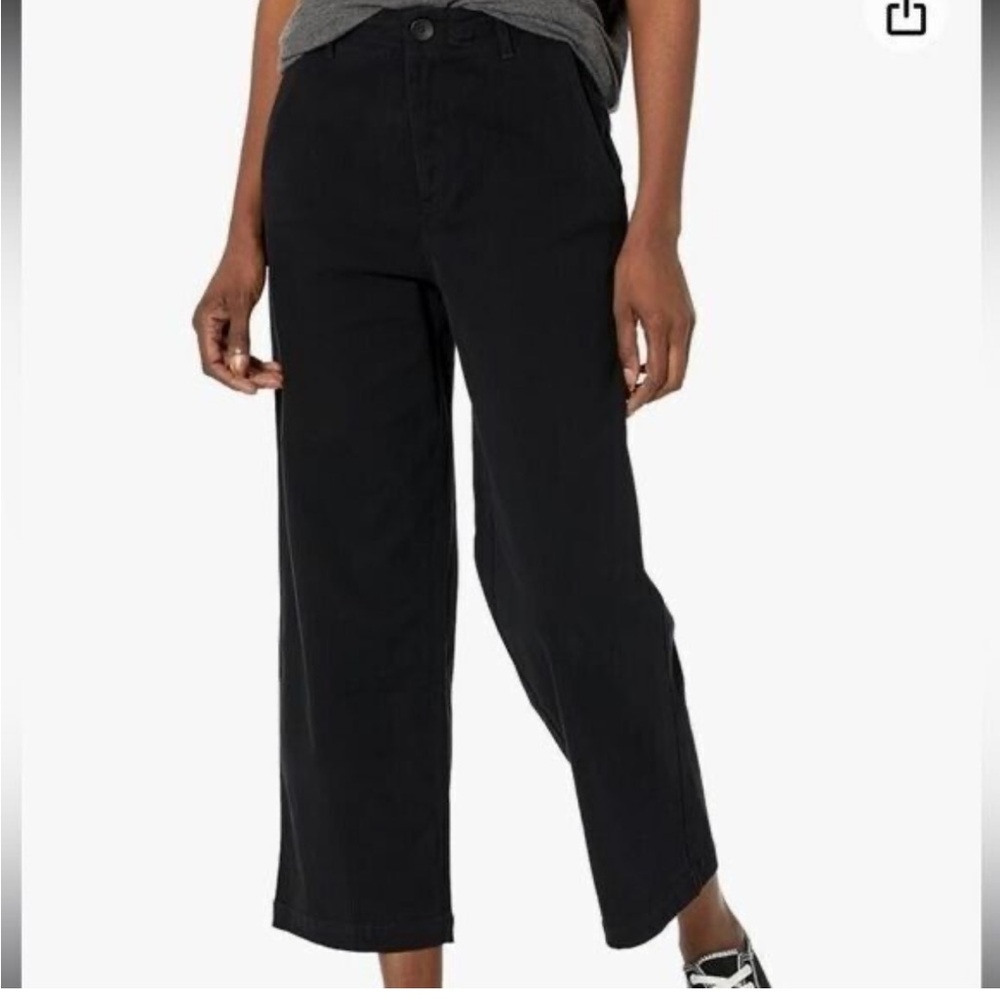 Monrow Black High Rise Wide Leg Pants size small